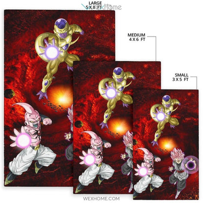 Dragon Ball Anime DB Evil Universe Villains Black Goku Frieza Buu Area Rug Home Decor