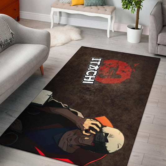 Naruto Anime Itachi Uchiha Rogue Ninja Area Rug Home Decor