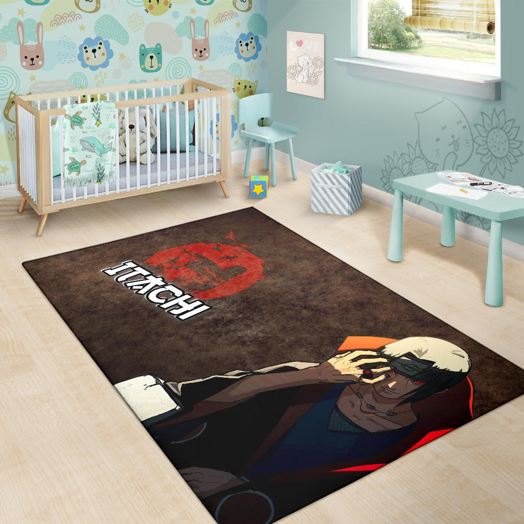 Naruto Anime Itachi Uchiha Rogue Ninja Area Rug Home Decor