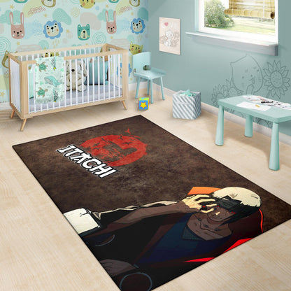 Naruto Anime Itachi Uchiha Rogue Ninja Area Rug Home Decor