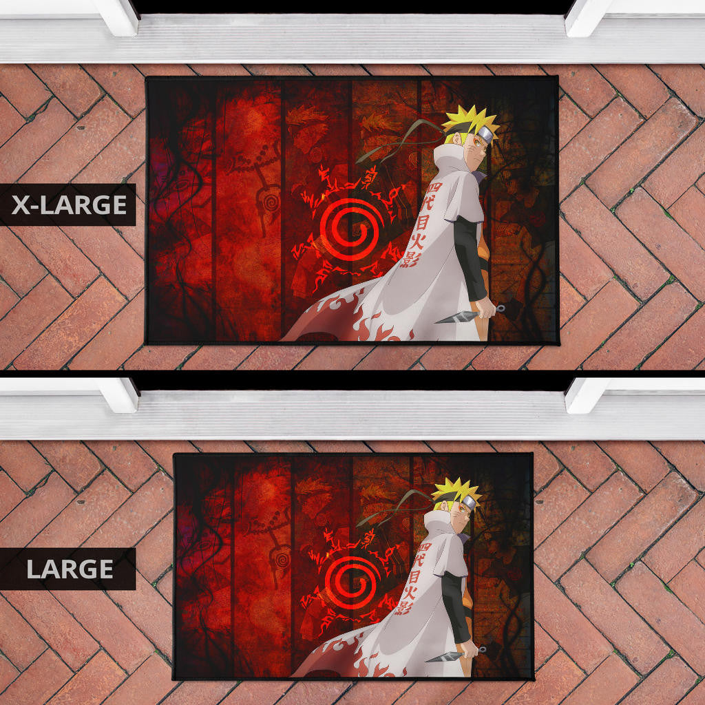 Naruto Anime Naruto Hokage Battle Moments Background Door Mat Home Decor