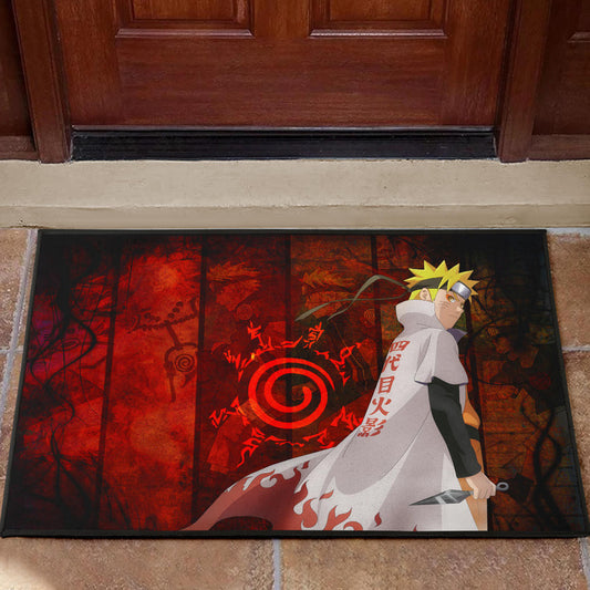 Naruto Anime Naruto Hokage Battle Moments Background Door Mat Home Decor