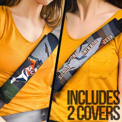Denver American Football Broncos Football Keep Running And Focus Seat Belt Covers