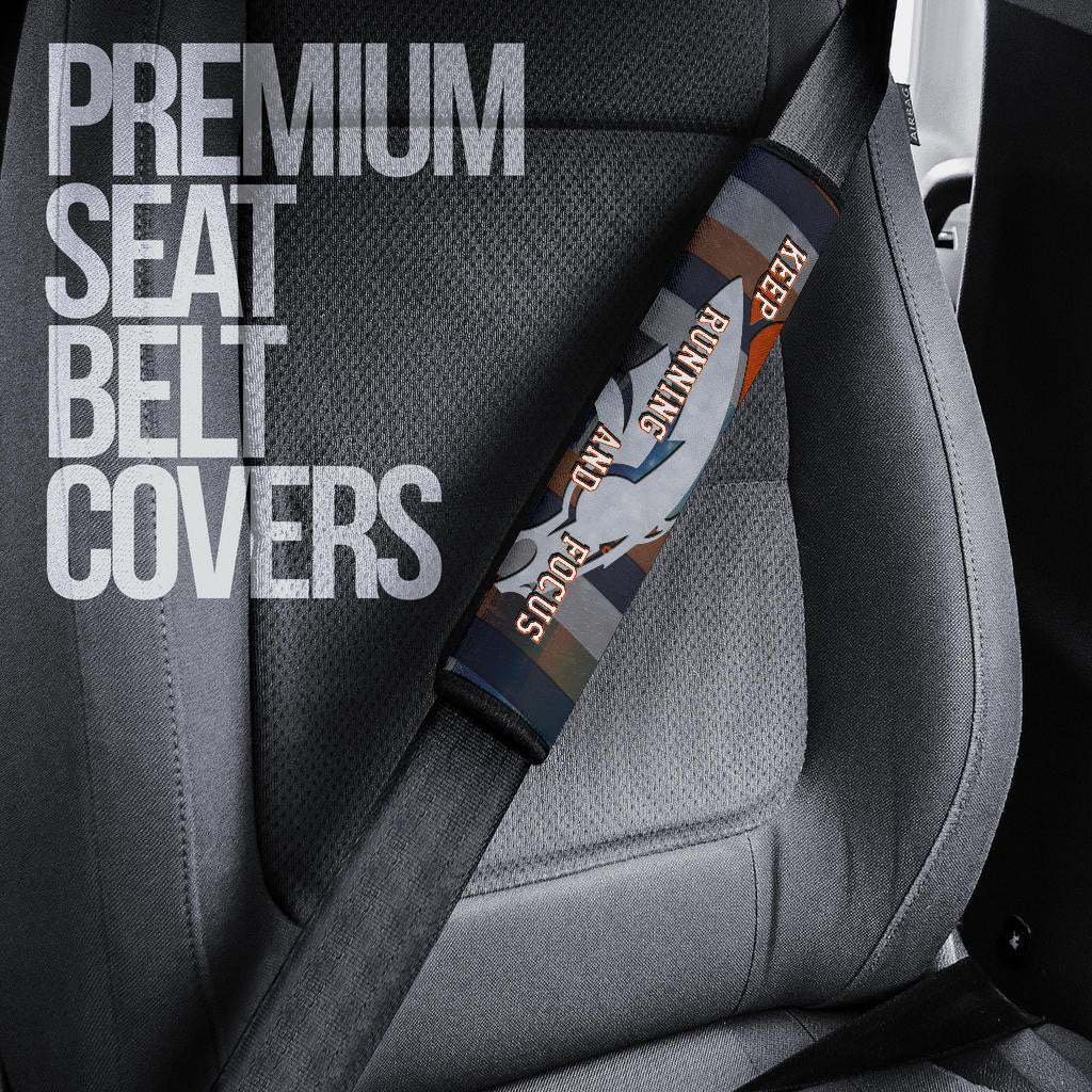 Denver American Football Broncos Football Keep Running And Focus Seat Belt Covers