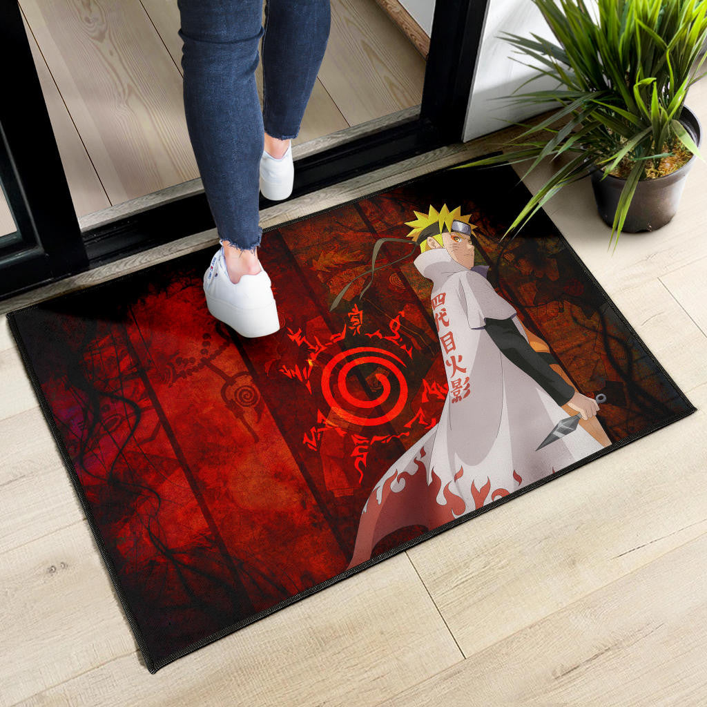Naruto Anime Naruto Hokage Battle Moments Background Door Mat Home Decor