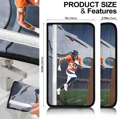 Denver American Football Broncos Football Keep Running And Focus Seat Belt Covers