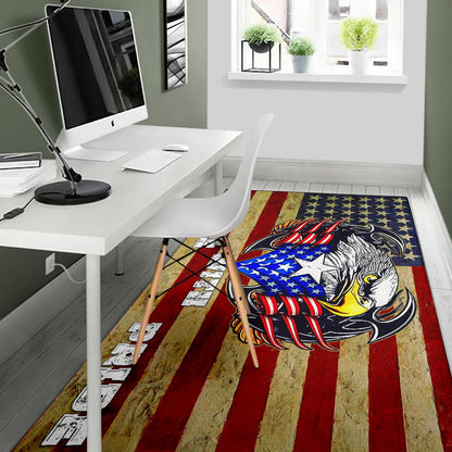 US Independence Day Eagle Service With Pride US Flag Area Rug Home Decor