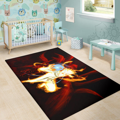 Naruto Anime Naruto Bijuu Mode Power Sharingan Area Rug Home Decor
