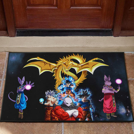 Dragon Ball Anime DB Goku Vs Villains Golden Shenron Dragon Door Mat Home Decor