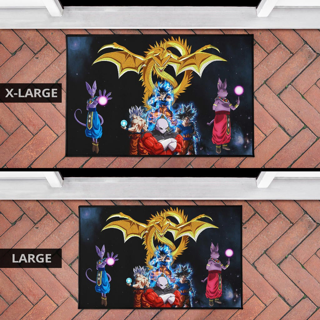 Dragon Ball Anime DB Goku Vs Villains Golden Shenron Dragon Door Mat Home Decor