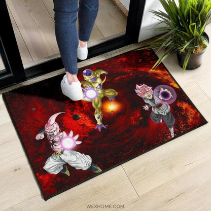 Dragon Ball Anime DB Evil Universe Villains Black Goku Frieza Buu Door Mat Home Decor