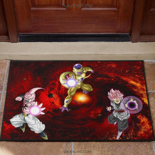Dragon Ball Anime DB Evil Universe Villains Black Goku Frieza Buu Door Mat Home Decor