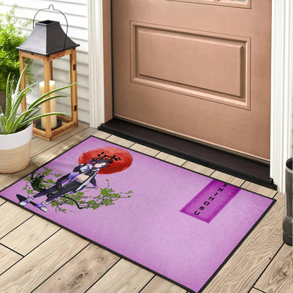 Demon Slayer Shinobu Wearing Modern Clothes Purple Theme Door Mat Home Decor
