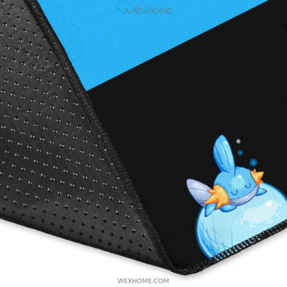 Pokemon Anime Mudkip Water Pokemon Face Blue Area Rug Home Decor