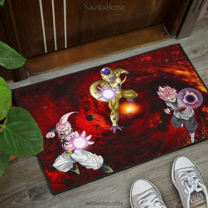 Dragon Ball Anime DB Evil Universe Villains Black Goku Frieza Buu Door Mat Home Decor