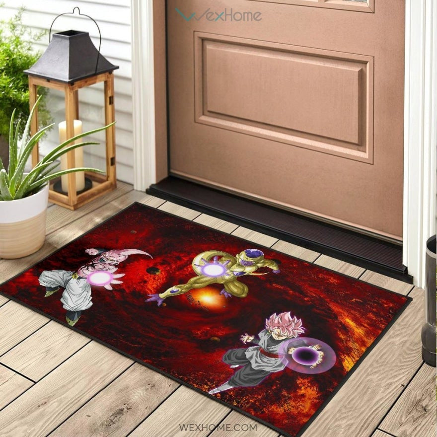 Dragon Ball Anime DB Evil Universe Villains Black Goku Frieza Buu Door Mat Home Decor