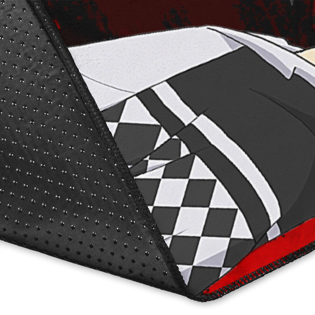 Tokyo Revengers Anime Mikey And Draken Walking Red And Black Area Rug Home Decor