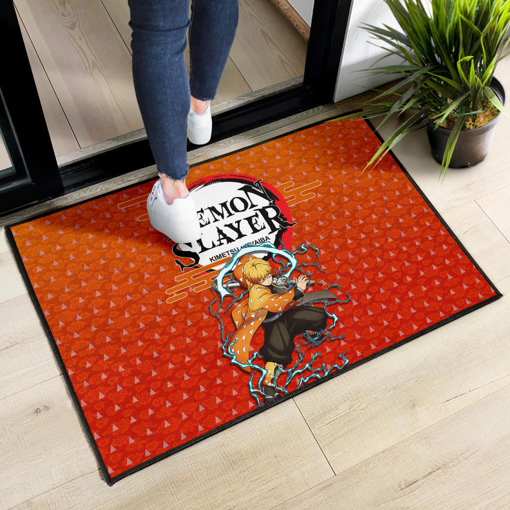 Demon Slayer Zenitsu Sleeping Lightning Breath Power Door Mat Home Decor