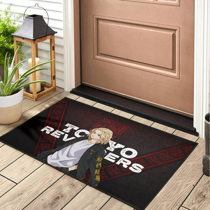 Tokyo Revengers Anime Cool Mikey Gang Red Pattern Theme Door Mat Home Decor