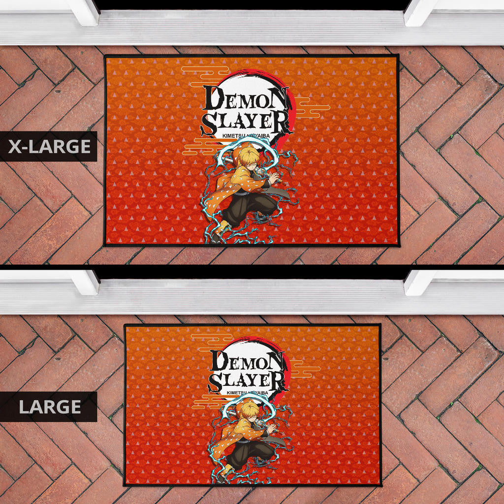 Demon Slayer Zenitsu Sleeping Lightning Breath Power Door Mat Home Decor
