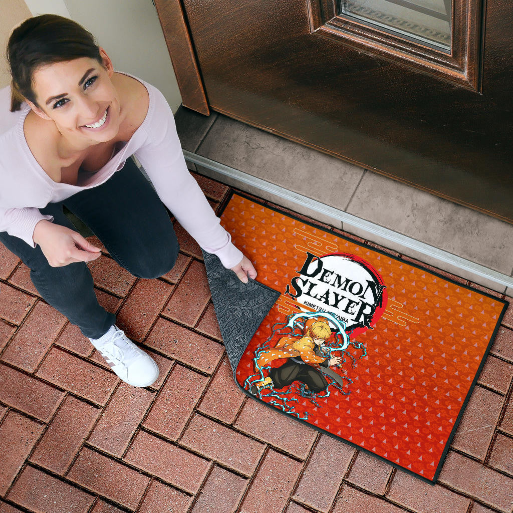 Demon Slayer Zenitsu Sleeping Lightning Breath Power Door Mat Home Decor