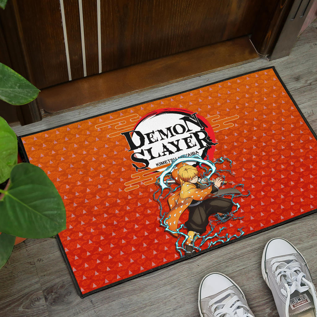 Demon Slayer Zenitsu Sleeping Lightning Breath Power Door Mat Home Decor