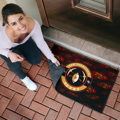 San Francisco American Football 49ers Football Door Mat Minimal Rugby Ball With Cross Axes Door Mat Home Decor
