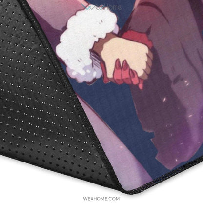 Darling In The Franxx Anime Cute Little Hiro And Red Zero Two Holding Hands Zodiac Artwork Area Rug Home Decor