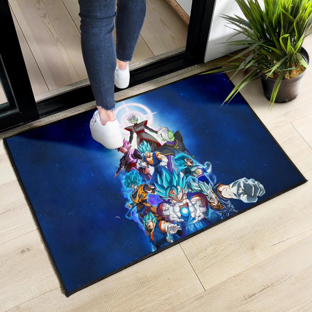 Dragon Ball Anime DB Goku Vs Villains Blue Sky Theme Door Mat Home Decor