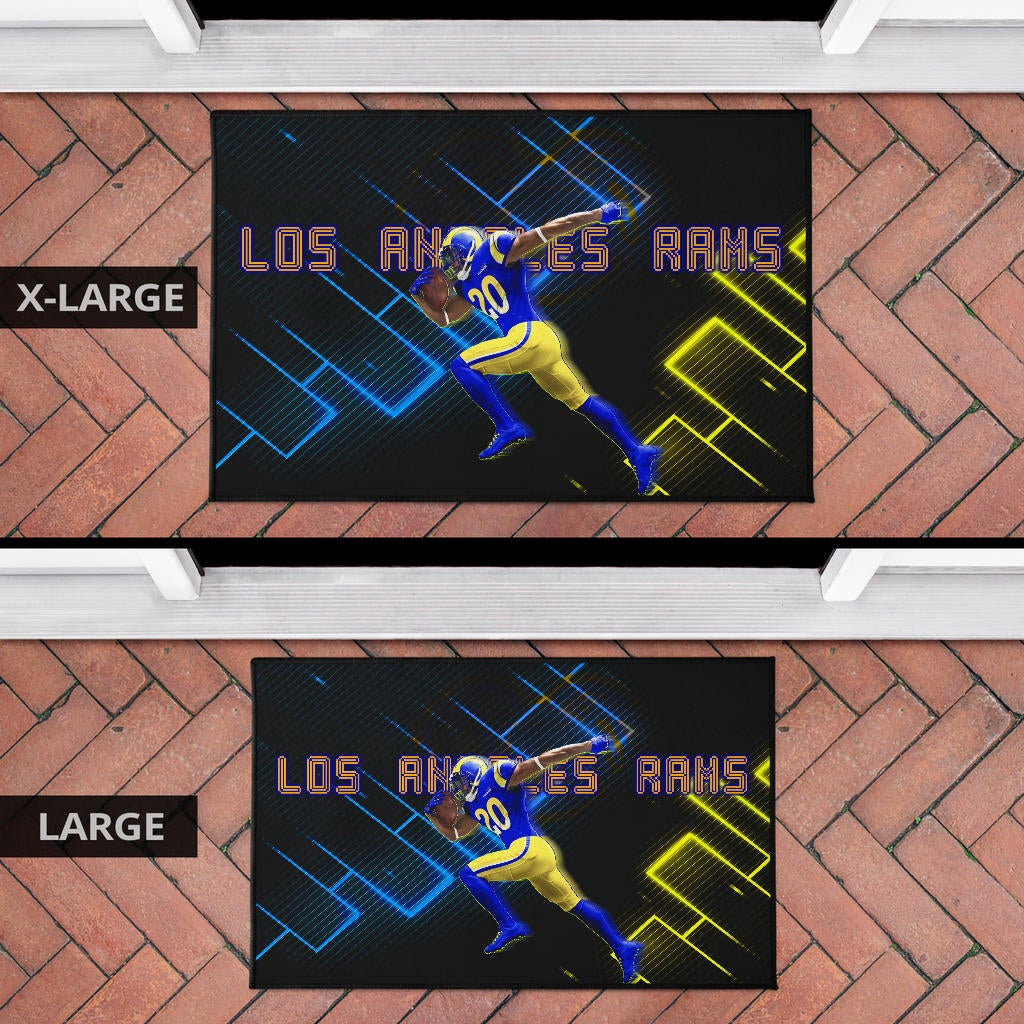 Los Angeles Rams American Football Cool Jalen Ramsey 20 Running Electronic Door Mat Home Decor