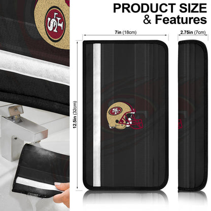 San Francisco American Football 49ers Football Minimal Ers Helmet Artwork Seat Belt Covers