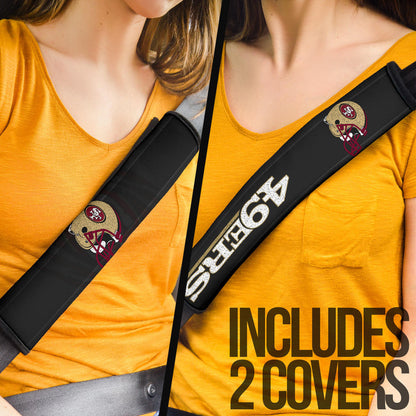 San Francisco American Football 49ers Football Minimal Ers Helmet Artwork Seat Belt Covers