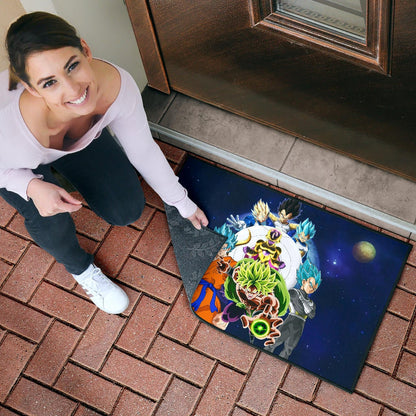 Dragon Ball Anime DB Super Saiyan Characters Broly Goku Door Mat Home Decor