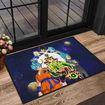 Dragon Ball Anime DB Super Saiyan Characters Broly Goku Door Mat Home Decor