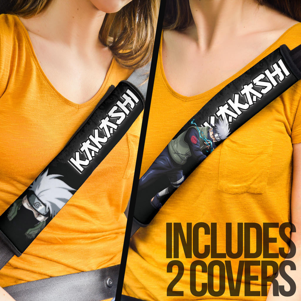 Naruto Anime Kakashi Sharingan Copy Ninja Seat Belt Covers