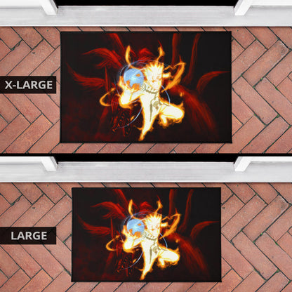 Naruto Anime Naruto Bijuu Mode Power Sharingan Door Mat Home Decor