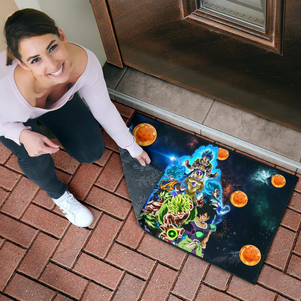 Dragon Ball Anime DB Super Saiyan Power Blue Vapor Galaxy Door Mat Home Decor