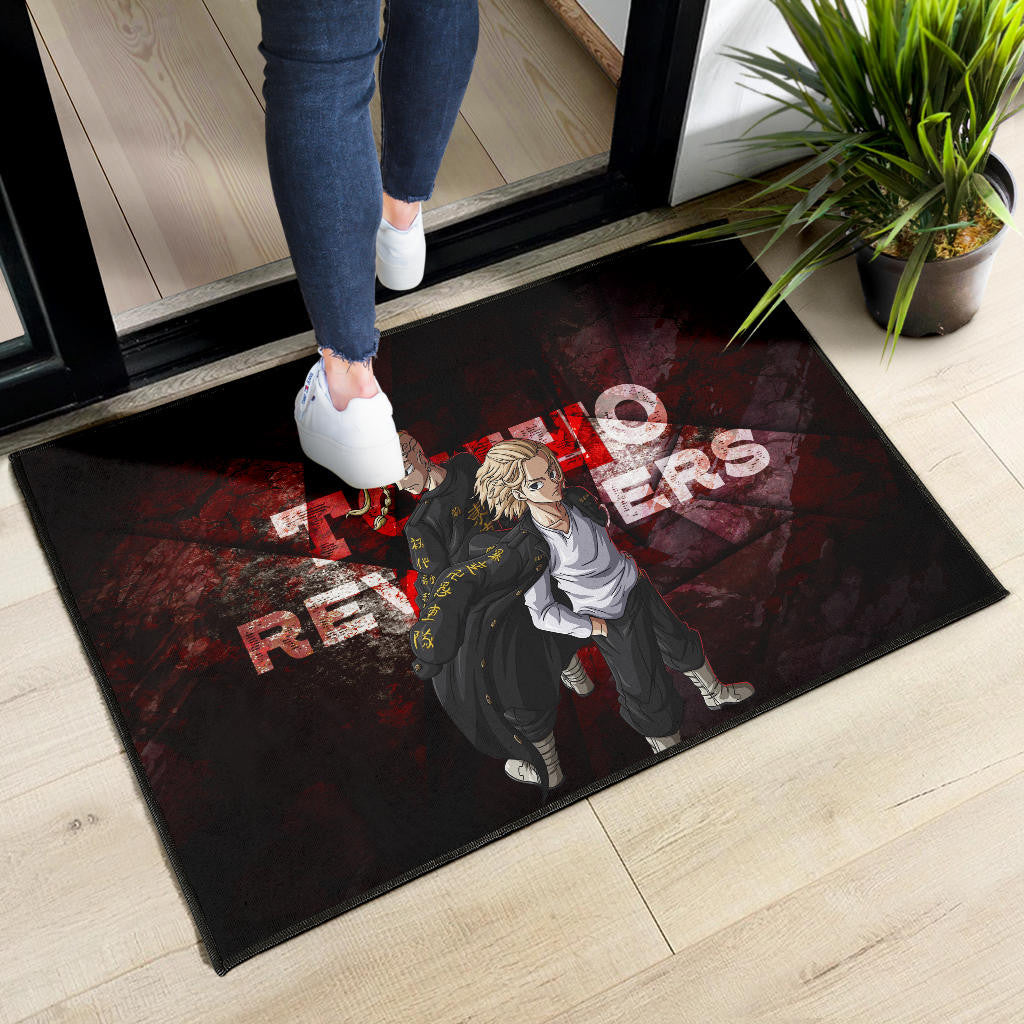 Tokyo Revengers Anime Mikey And Draken Together Red Theme Door Mat Home Decor