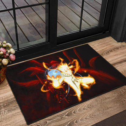 Naruto Anime Naruto Bijuu Mode Power Sharingan Door Mat Home Decor
