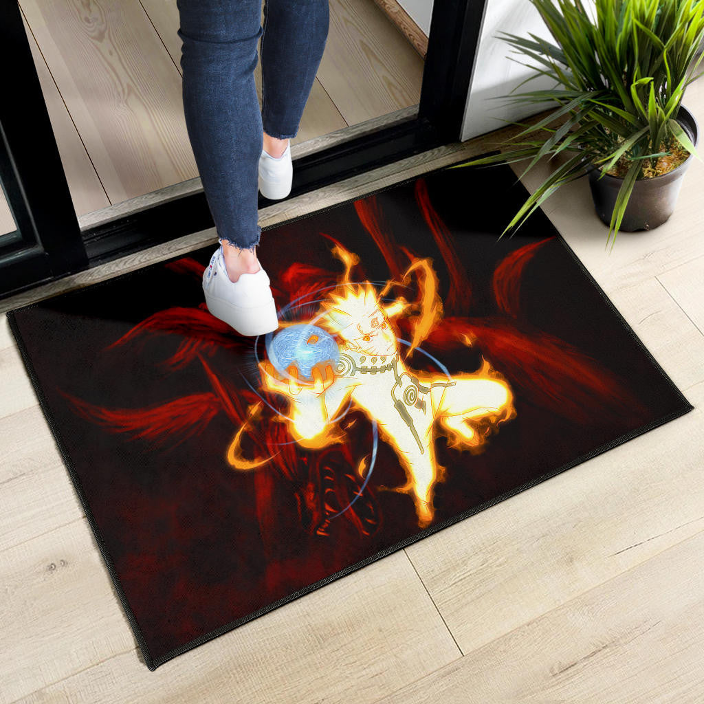Naruto Anime Naruto Bijuu Mode Power Sharingan Door Mat Home Decor