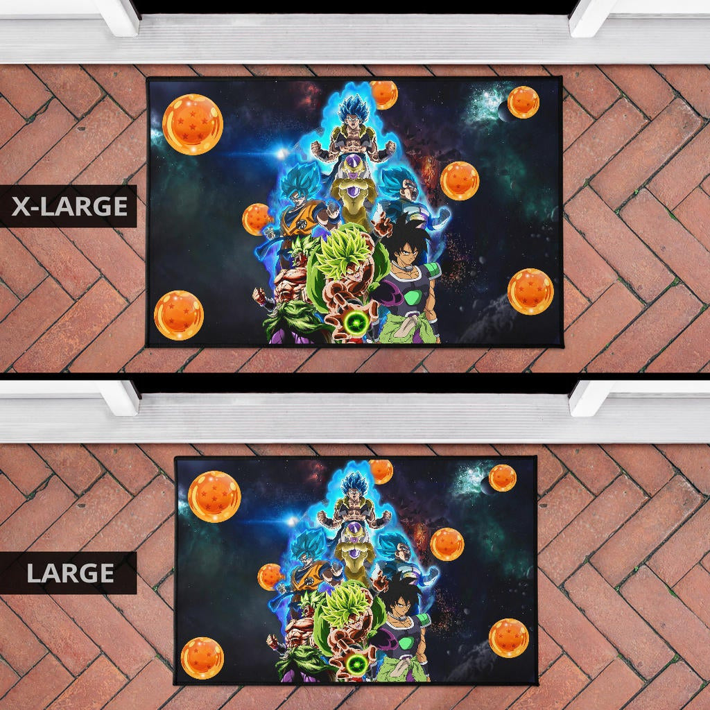 Dragon Ball Anime DB Super Saiyan Power Blue Vapor Galaxy Door Mat Home Decor