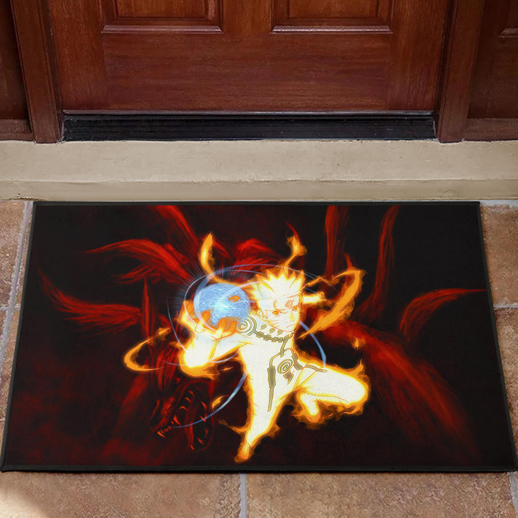 Naruto Anime Naruto Bijuu Mode Power Sharingan Door Mat Home Decor