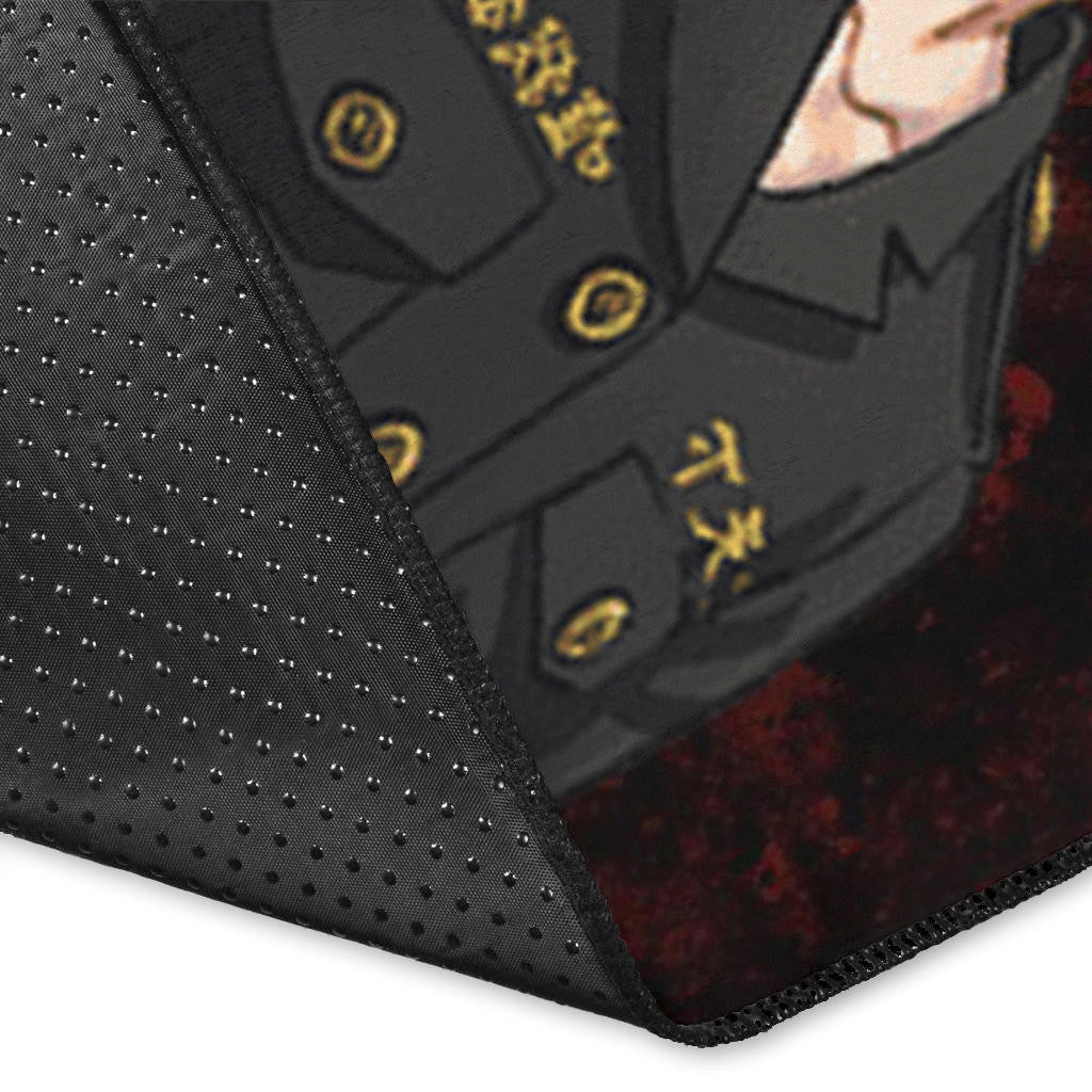 Tokyo Revengers Anime Mikey And Draken Portrait Black And Red Theme Area Rug Home Decor
