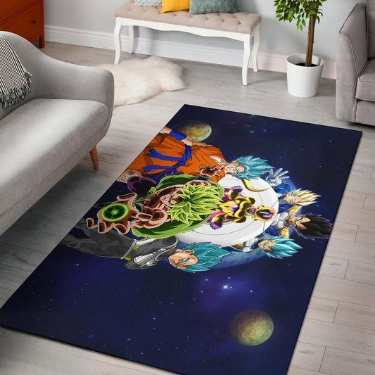 Dragon Ball Anime DB Super Saiyan Characters Broly Goku Area Rug Home Decor