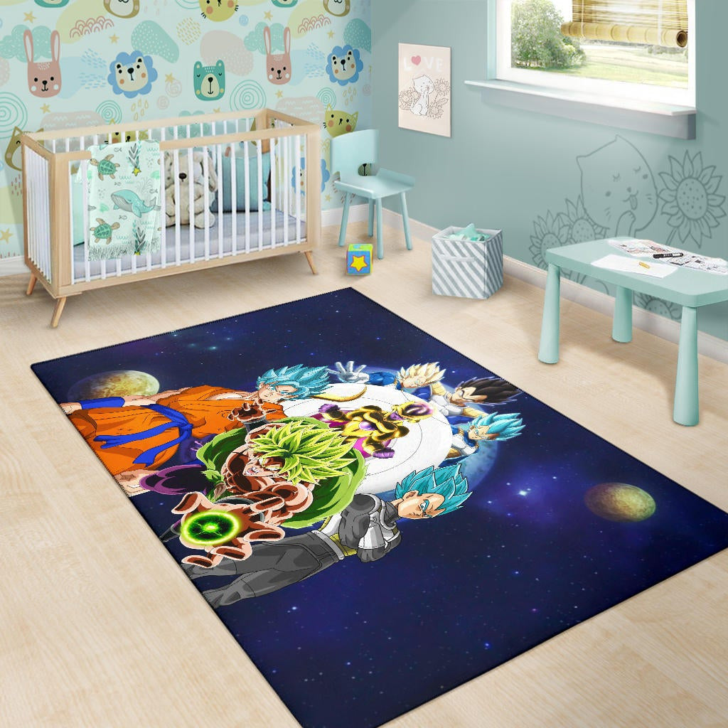 Dragon Ball Anime DB Super Saiyan Characters Broly Goku Area Rug Home Decor