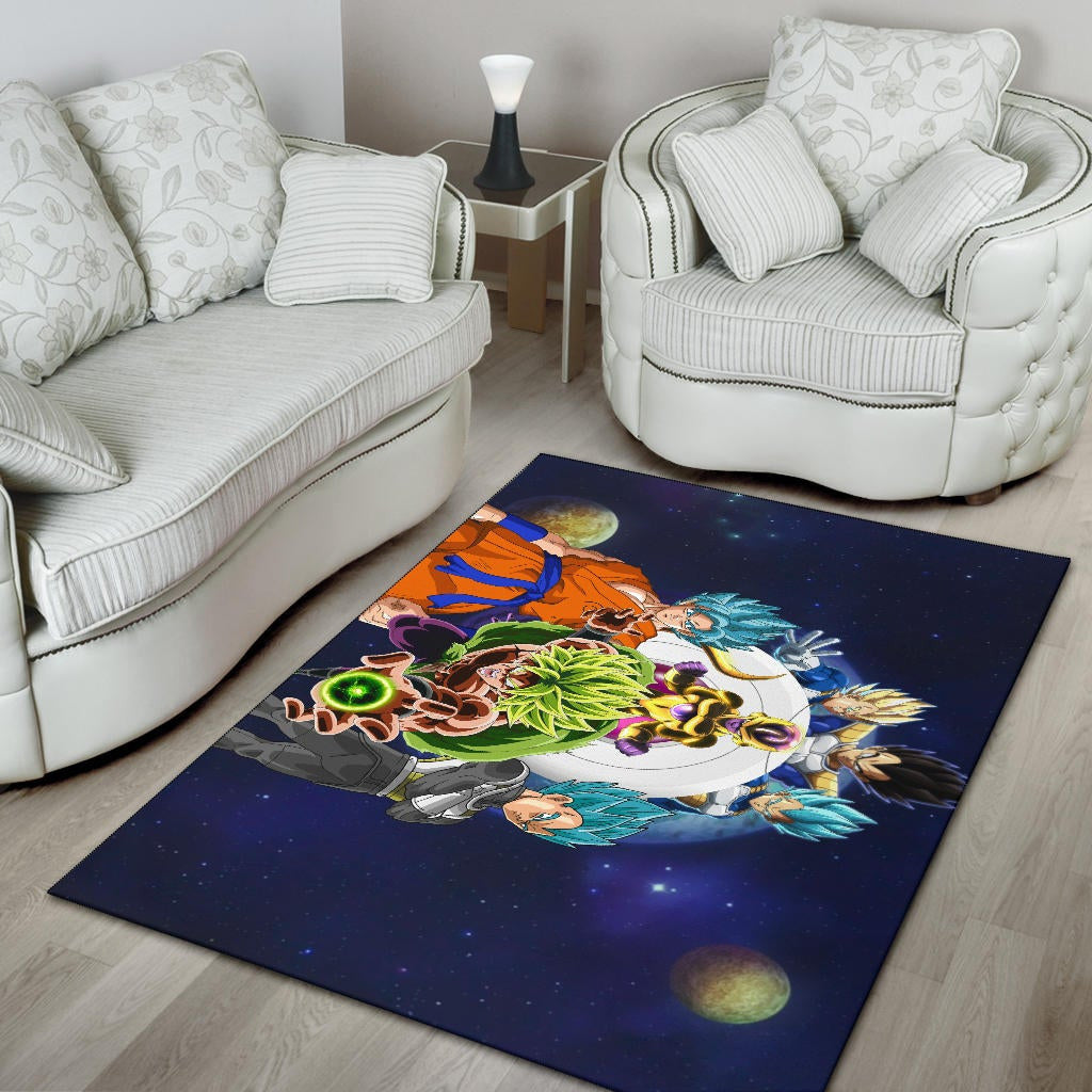 Dragon Ball Anime DB Super Saiyan Characters Broly Goku Area Rug Home Decor