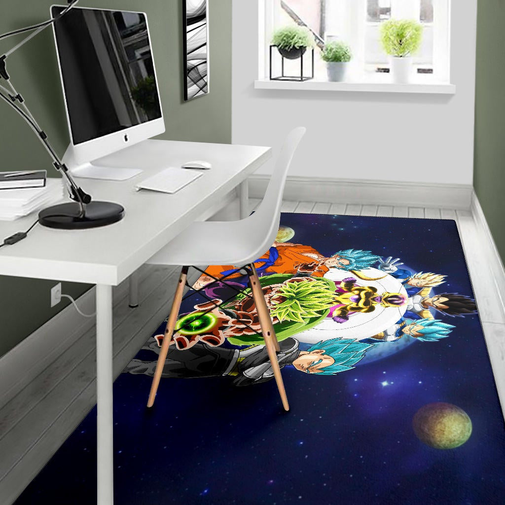 Dragon Ball Anime DB Super Saiyan Characters Broly Goku Area Rug Home Decor