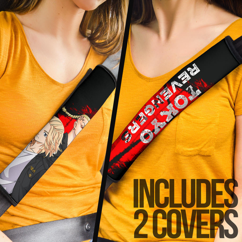 Tokyo Revengers Anime Mikey And Draken No Emotional Face Seat Belt Covers