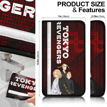 Tokyo Revengers Anime Mikey Brothers Uniform Red Steel Seat Belt Covers
