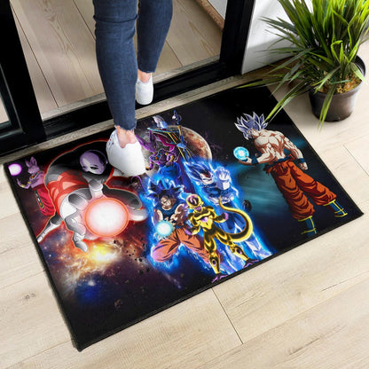 Dragon Ball Anime DB Main Characters Super Saiyan In Universe Door Mat Home Decor